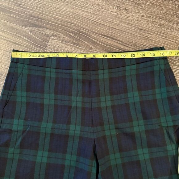 J. Crew Martie Black Watch Stretch Wool Blend Crop Pants New - Picture 8 of 10